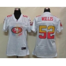 nike women nfl jerseys san francisco 49ers #52 willis white[2012 fem fan]