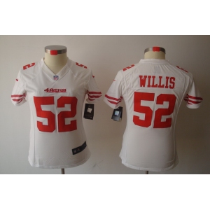 nike women nfl jerseys san francisco 49ers #52 willis white[nike limited]