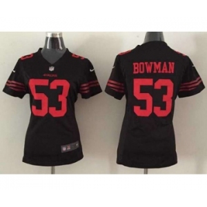 nike women nfl jerseys san francisco 49ers #53 bowman black[nike]