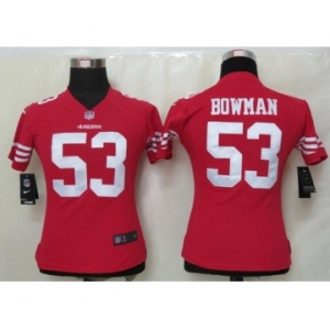 nike women nfl jerseys san francisco 49ers #53 bowman red[nike]