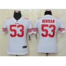 nike women nfl jerseys san francisco 49ers #53 bowman white[nike]