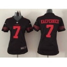 nike women nfl jerseys san francisco 49ers #7 colin kaepernick black[nike]