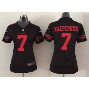 nike women nfl jerseys san francisco 49ers #7 colin kaepernick black[nike]