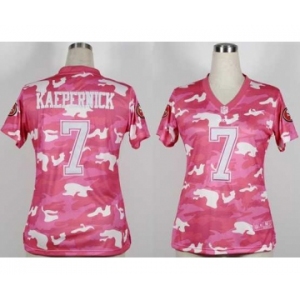 nike women nfl jerseys san francisco 49ers #7 colin kaepernick pink[fashion camo]