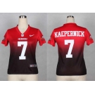 nike women nfl jerseys san francisco 49ers #7 colin kaepernick red-grey[Elite drift fashion][second version]