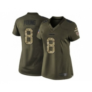 nike women nfl jerseys san francisco 49ers #8 young army green[nike Limited Salute To Service]