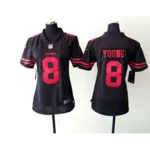 nike women nfl jerseys san francisco 49ers #8 young black[nike]