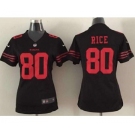 nike women nfl jerseys san francisco 49ers #80 jerry rice black[nike]