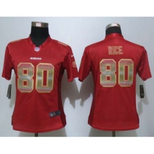 nike women nfl jerseys san francisco 49ers #80 jerry rice red[Strobe Limited]