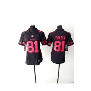 nike women nfl jerseys san francisco 49ers #81 boldin black[nike]