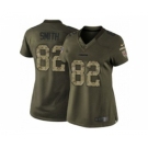 nike women nfl jerseys san francisco 49ers #82 smith army green[nike Limited Salute To Service][smith]