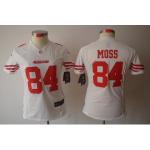 nike women nfl jerseys san francisco 49ers #84 moss white[nike limited]