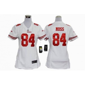 nike women nfl jerseys san francisco 49ers #84 moss white[nike]