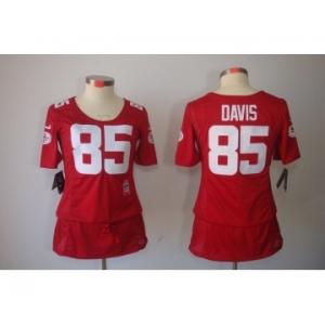 nike women nfl jerseys san francisco 49ers #85 davis red[breast cancer awareness]