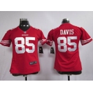 nike women nfl jerseys san francisco 49ers #85 davis red[nike]