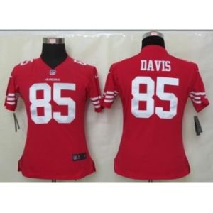 nike women nfl jerseys san francisco 49ers #85 davis red[nike]
