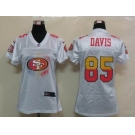 nike women nfl jerseys san francisco 49ers #85 davis white[2012 fem fan]