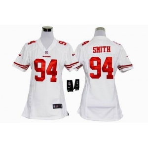 nike women nfl jerseys san francisco 49ers #94 smith white[nike]