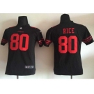 Nike Youth New 49ers #80 Jerry Rice Black Alternate Stitched jerseys