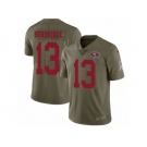 Youth Nike San Francisco 49ers #13 Aaron Burbridge Limited Olive 2017 Salute to Service NFL Jersey