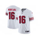 Youth Nike San Francisco 49ers #16 Joe Montana White Rush Stitched NFL Vapor Untouchable Limited Jersey