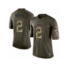 Youth Nike San Francisco 49ers #2 Brian Hoyer Limited Green Salute to Service NFL Jersey