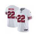 Youth Nike San Francisco 49ers #22 Matt Breida White Rush Stitched NFL Vapor Untouchable Limited Jersey