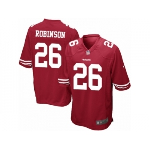 Youth Nike San Francisco 49ers #26 Rashard Robinson Game Red Team Color NFL Jersey