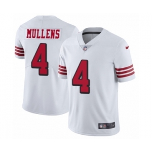 Youth Nike San Francisco 49ers #4 Nick Mullens Limited White Rush Vapor Untouchable NFL Jersey