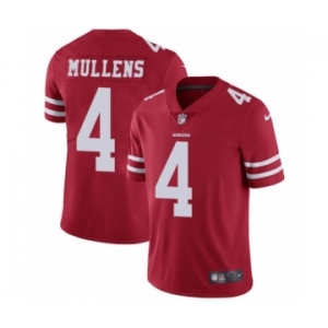 Youth Nike San Francisco 49ers #4 Nick Mullens Red Team Color Vapor Untouchable Limited Player NFL Jersey