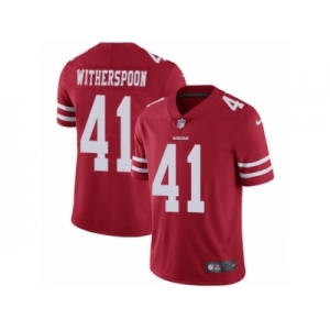Youth Nike San Francisco 49ers #41 Ahkello Witherspoon Vapor Untouchable Limited Red Team Color NFL Jersey