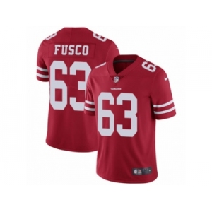 Youth Nike San Francisco 49ers #63 Brandon Fusco Vapor Untouchable Limited Red Team Color NFL Jersey