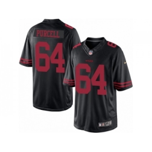 Youth Nike San Francisco 49ers #64 Mike Purcell Limited Black Alternate NFL Jersey
