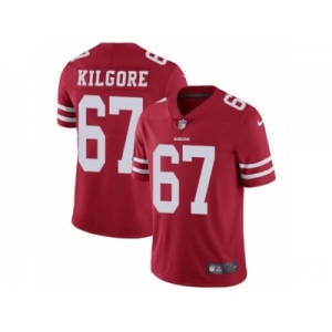 Youth Nike San Francisco 49ers #67 Daniel Kilgore Vapor Untouchable Limited Red Team Color NFL Jersey