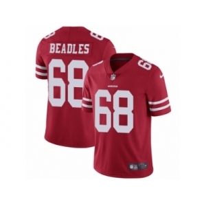 Youth Nike San Francisco 49ers #68 Zane Beadles Vapor Untouchable Limited Red Team Color NFL Jersey
