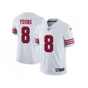 Youth Nike San Francisco 49ers #8 Steve Young White Rush Stitched NFL Vapor Untouchable Limited Jersey