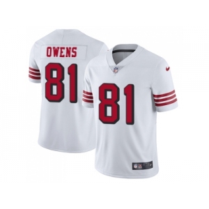 Youth Nike San Francisco 49ers #81 Terrell Owens White Rush Stitched NFL Vapor Untouchable Limited Jersey