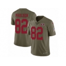 Youth Nike San Francisco 49ers #82 Logan Paulsen Limited Olive 2017 Salute to Service NFL Jersey