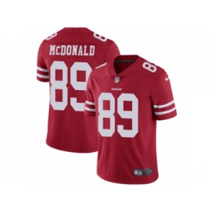 Youth Nike San Francisco 49ers #89 Vance McDonald Vapor Untouchable Limited Red Team Color NFL Jersey