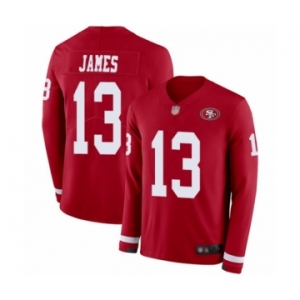 Youth San Francisco 49ers #13 Richie James Limited Red Therma Long Sleeve Football Jersey