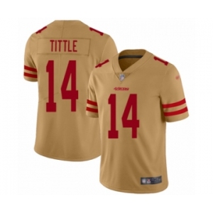 Youth San Francisco 49ers #14 Y.A. Tittle Limited Gold Inverted Legend Football Jersey