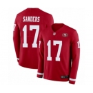 Youth San Francisco 49ers #17 Emmanuel Sanders Limited Red Therma Long Sleeve Football Jersey
