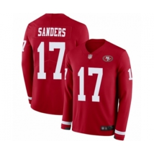 Youth San Francisco 49ers #17 Emmanuel Sanders Limited Red Therma Long Sleeve Football Jersey