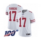 Youth San Francisco 49ers #17 Emmanuel Sanders White Vapor Untouchable Limited Player 100th Season Football Jersey