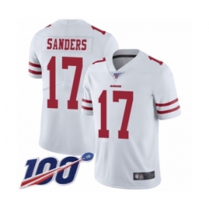 Youth San Francisco 49ers #17 Emmanuel Sanders White Vapor Untouchable Limited Player 100th Season Football Jersey