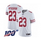 Youth San Francisco 49ers #23 Ahkello Witherspoon White Vapor Untouchable Limited Player 100th Season Football Jersey