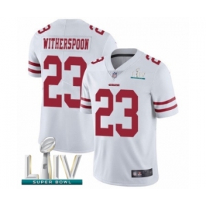 Youth San Francisco 49ers #23 Ahkello Witherspoon White Vapor Untouchable Limited Player Super Bowl LIV Bound Football Jersey