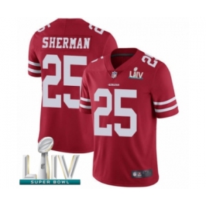 Youth San Francisco 49ers #25 Richard Sherman Red Team Color Vapor Untouchable Limited Player Super Bowl LIV Bound Football Jersey