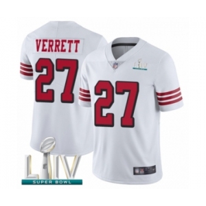Youth San Francisco 49ers #27 Jason Verrett Limited White Rush Vapor Untouchable Super Bowl LIV Bound Football Jersey