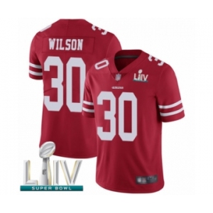 Youth San Francisco 49ers #30 Jeff Wilson Red Team Color Vapor Untouchable Limited Player Super Bowl LIV Bound Football Jersey